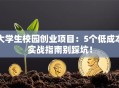 大学生校园创业项目：5个低成本实战指南别踩坑！