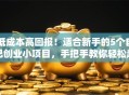 低成本高回报！适合新手的5个自己创业小项目，手把手教你轻松起步