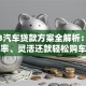2023汽车贷款方案全解析：低利率、灵活还款轻松购车
