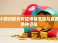 小额贷款许可证申请流程与资质条件详解