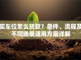 买车位怎么贷款？条件、流程及不同场景适用方案详解