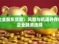 企业股东贷款：风险与机遇并存的企业融资选择
