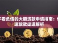 不看负债的大额贷款申请指南：快速放款渠道解析