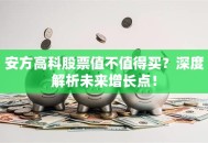 安方高科股票值不值得买？深度解析未来增长点！