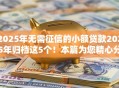 2025年无需征信的小额贷款2025年归档这5个！本篇为您精心分说！