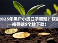 2025年黑户小贷口子艰难？权威推荐这5个秒下款！
