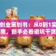 网店创业策划书：从0到1实战指南，新手必看避坑干货