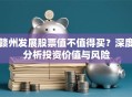 赣州发展股票值不值得买？深度分析投资价值与风险