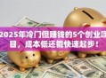 2025年冷门但赚钱的5个创业项目，成本低还能快速起步！