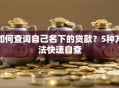 如何查询自己名下的贷款？5种方法快速自查