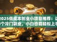 2025低成本创业小项目推荐：这8个冷门副业，小白也能轻松上手
