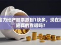 富力地产股票跌到1块多，现在抄底真的靠谱吗？