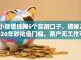 小额借钱网5个实测口子，揭秘2026年秒批低门槛，黑户无工作可下款！