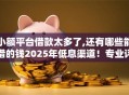 小额平台借款太多了,还有哪些能借的钱2025年低息渠道！专业评析5个网贷口子借多了还有贷款软件
