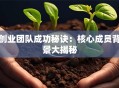 创业团队成功秘诀：核心成员背景大揭秘