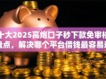 十大2025高炮口子秒下款免审核盘点，解决哪个平台借钱最容易通过的问题