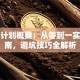 创业计划概要：从零到一实战指南，避坑技巧全解析
