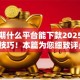 有逾期什么平台能下款2025年额度技巧！本篇为您细致评点！