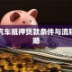 嘉兴汽车抵押贷款条件与流程全攻略