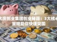 大庆创业集团创业秘籍：3大核心策略助你快速突围