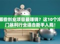 哪些创业项目最赚钱？这10个冷门暴利行业适合新手入局！