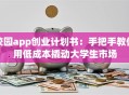 校园app创业计划书：手把手教你用低成本撬动大学生市场