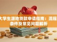 大学生源地贷款申请指南：流程、条件及常见问题解析