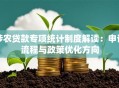 涉农贷款专项统计制度解读：申请流程与政策优化方向