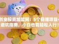 创业投资加盟网：5个稳赚项目+避坑指南，小白也能轻松入行！