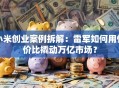 小米创业案例拆解：雷军如何用性价比撬动万亿市场？