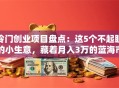 冷门创业项目盘点：这5个不起眼的小生意，藏着月入3万的蓝海市场