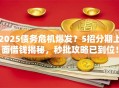 2025债务危机爆发？5招分期上面借钱揭秘，秒批攻略已到位！