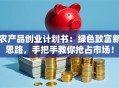 农产品创业计划书：绿色致富新思路，手把手教你抢占市场！