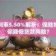 借款利率5.50%解析：保险如何帮你降低贷款风险？