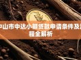 中山市中达小额贷款申请条件及流程全解析