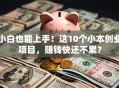 小白也能上手！这10个小本创业项目，赚钱快还不累？