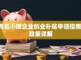 青岛小微企业创业补贴申领指南，政策详解