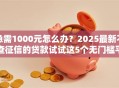 急需1000元怎么办？2025最新不查征信的贷款试试这5个无门槛平台