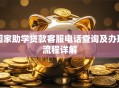 国家助学贷款客服电话查询及办理流程详解