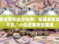 养生茶创业计划书：低成本实操干货，小白逆袭养生赛道