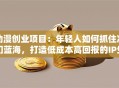 动漫创业项目：年轻人如何抓住冷门蓝海，打造低成本高回报的IP生意？
