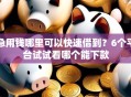 急用钱哪里可以快速借到？6个平台试试看哪个能下款