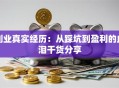 创业真实经历：从踩坑到盈利的血泪干货分享