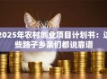 2025年农村创业项目计划书：这些路子乡亲们都说靠谱