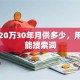 贷款20万30年月供多少，用户可能搜索词