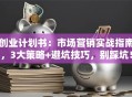 创业计划书：市场营销实战指南，3大策略+避坑技巧，别踩坑！