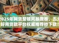 2025年网贷整顿风暴席卷，五大好用贷款平台权威推荐秒下款！