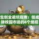 大学生创业避坑指南：低成本玩转校园市场的6个绝招