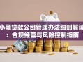 小额贷款公司管理办法细则解读：合规经营与风险控制指南