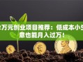 2万元创业项目推荐：低成本小生意也能月入过万！